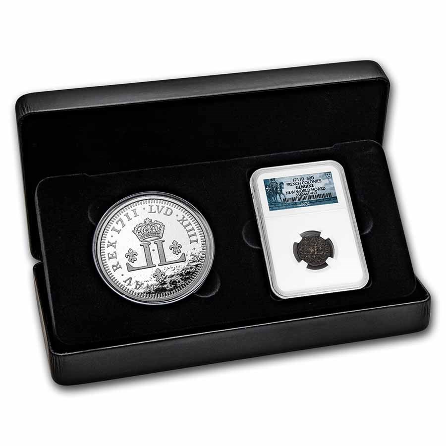 Buy 2022 Canada Ag $50 Relics of New France: Louis XIV 30 Deniers Set ...
