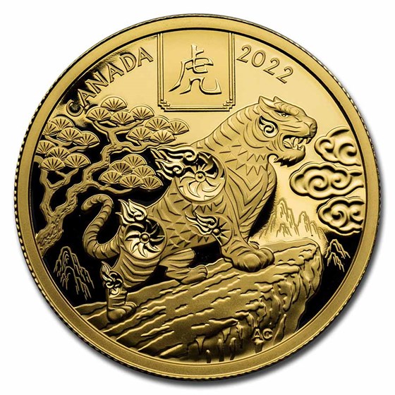 2022 Canada Gold $100 Year of the Tiger Proof 2022 Canada Gold $100 Year of the Tiger Proof