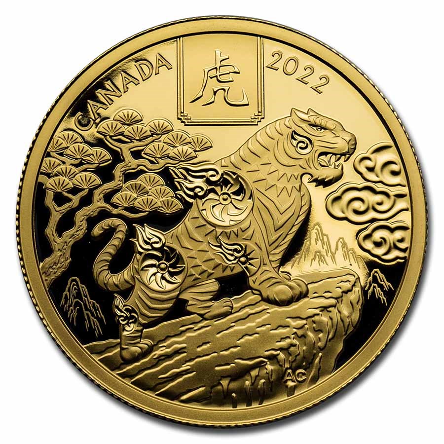 2022 Canada Gold $100 Year of the Tiger Proof