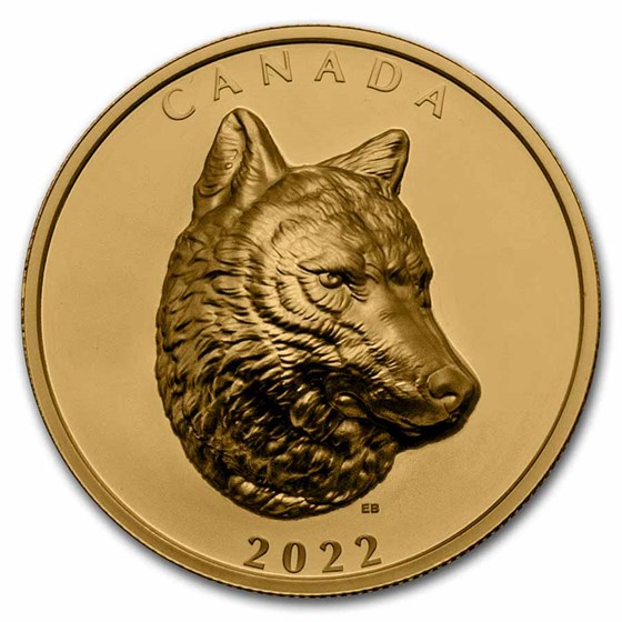 2022 Canada Proof Gold $250 Timberwolf EHR