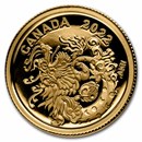 2022 Canada Proof Gold $8 Earth Dragon