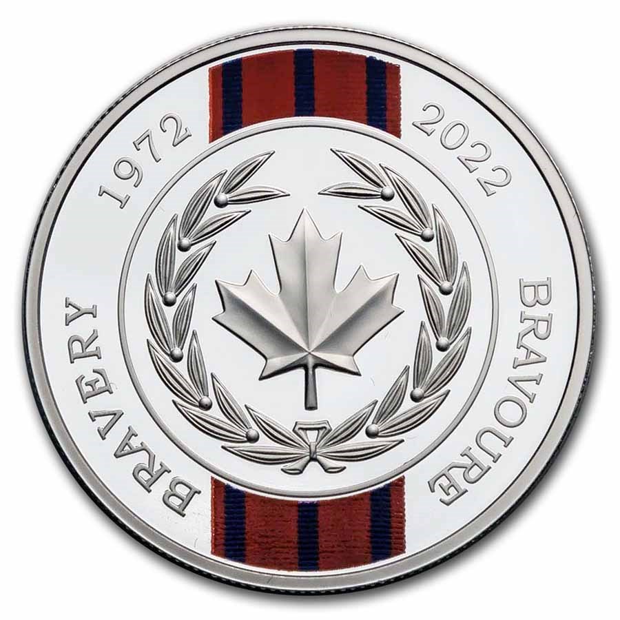 2022 Canada Silver $20 50th Anniversary of the Medal of Bravery