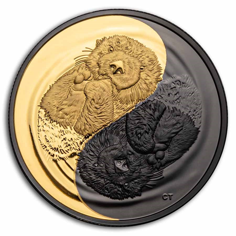 2022 Canada Silver $20 Black and Gold: The Sea Otter