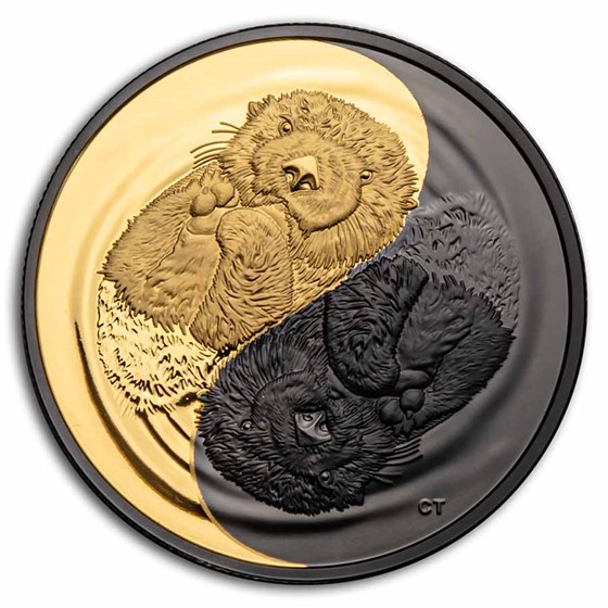 2022 Canada Silver $20 Black and Gold: The Sea Otter 2022 Canada Silver $20 Black and Gold: The Sea Otter