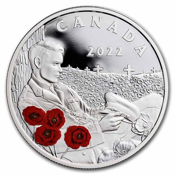 2022 Canada Silver $20 Remembrance Day Proof