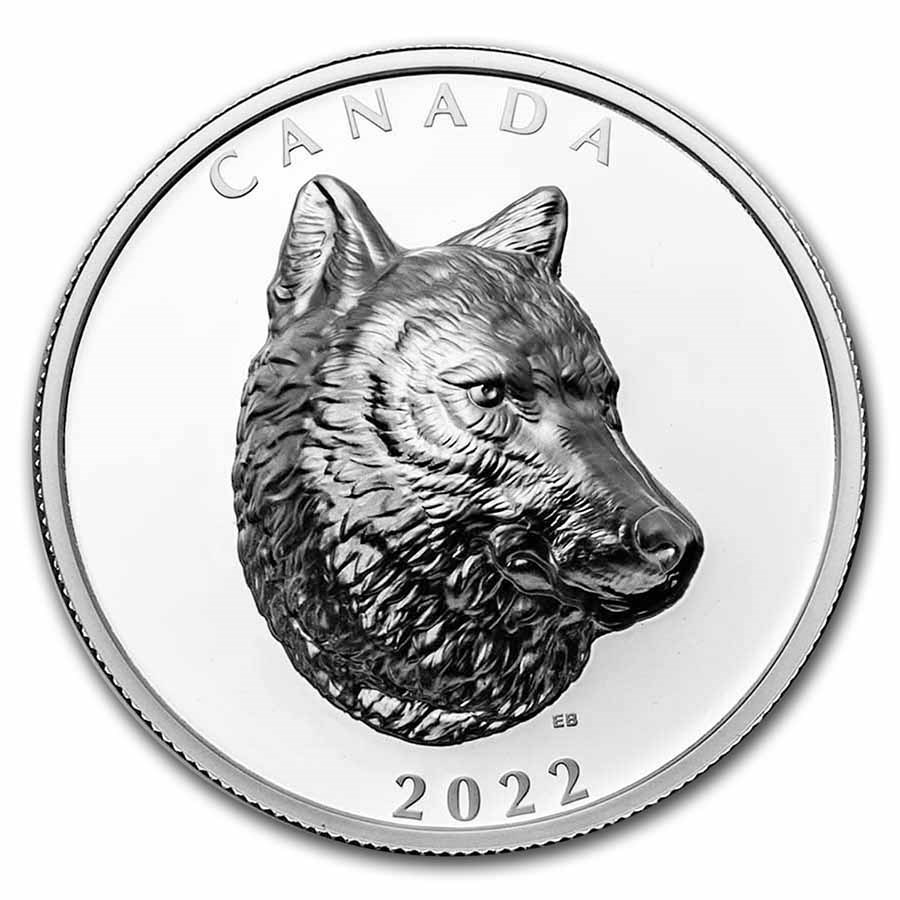 2022 Canada Silver $25 Timberwolf Proof EHR (No COA)