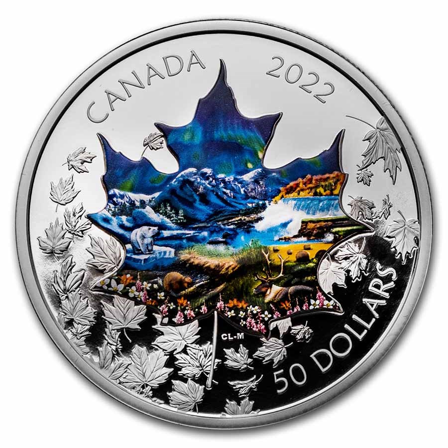 2022 Canada Silver $50 Canadian Collage