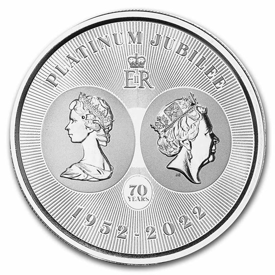 2022 Caymans Queen Elizabeth II 70th 1 oz Silver Platinum Jubilee 2022 Caymans Queen Elizabeth II 70th 1 oz Silver Platinum Jubilee