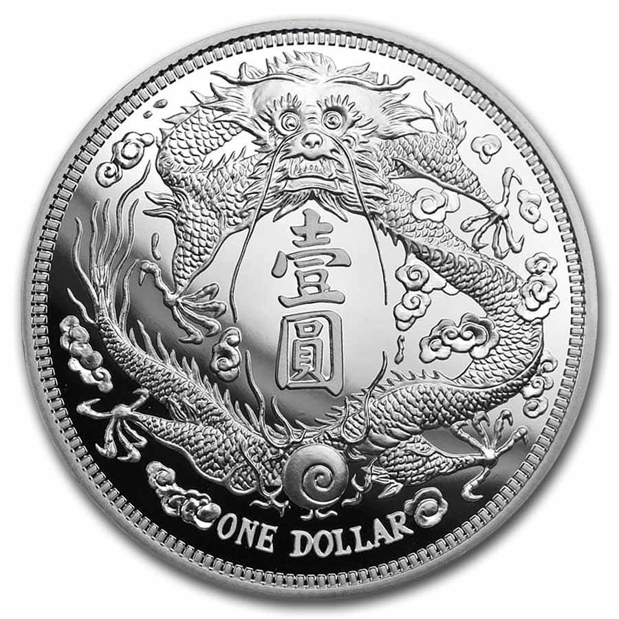 2022 China 1 kilo Silver Long-Whiskered Dollar (w/Box & COA)
