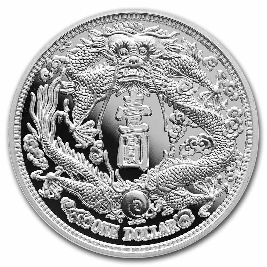 2022 China 1 oz Silver Long-Whiskered Dragon Dollar (High Relief)
