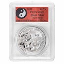 2022 China 30 gram Silver Panda MS-69 PCGS (FS, Yin-Yang)