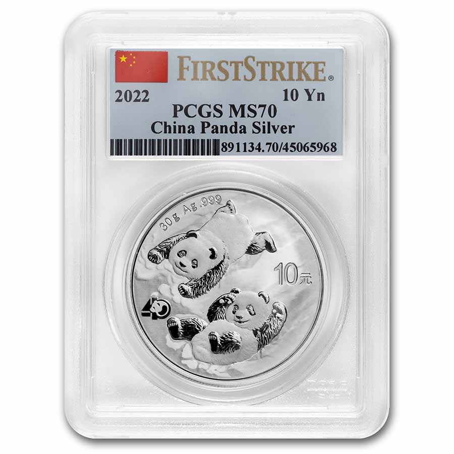 SKU#204302 FDoI, Flag Label Details about   2020 China 30 gram Silver Panda MS-70 PCGS 