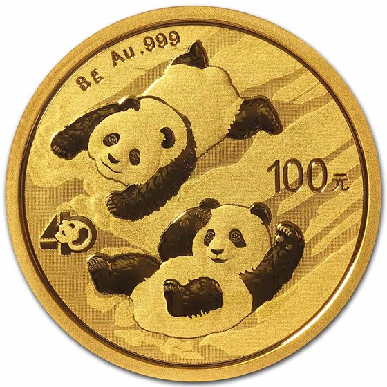 2022 China 8 gram Gold Panda BU (Sealed)