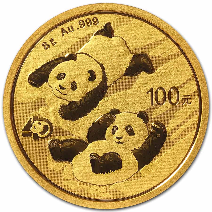 2022 China 8 gram Gold Panda BU (Sealed)