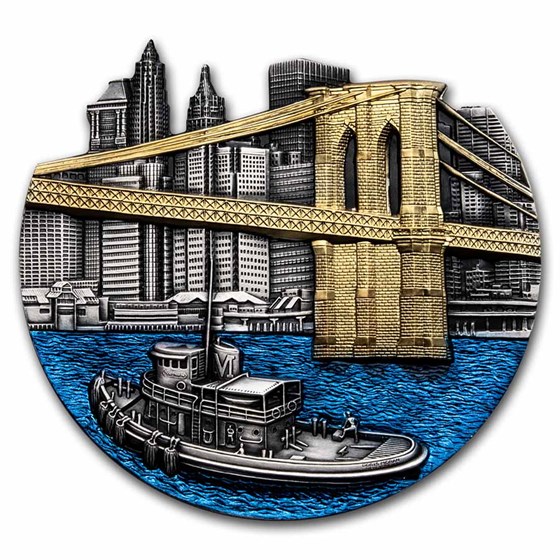 2022 Congo 5 oz Silver World's Famous Bridges: Brooklyn Bridge 2022 Congo 5 oz Silver World's Famous Bridges: Brooklyn Bridge