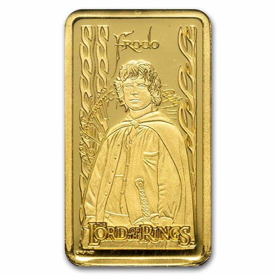 2022 Cook Islands 1/2 gram Gold Bar Lord of the Rings: Frodo