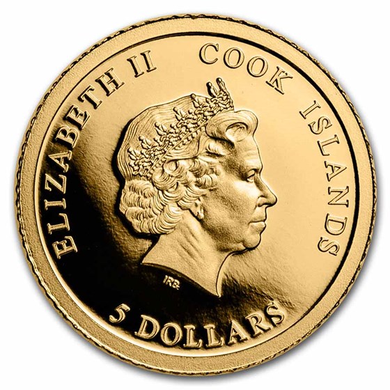 2022 Cook Islands 1/2 gram Gold In Memoriam Queen Elizabeth II 2022 Cook Islands 1/2 gram Gold In Memoriam Queen Elizabeth II