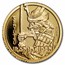 2022 Cook Islands 1/2 gram Gold Iron Maiden Senjutsu