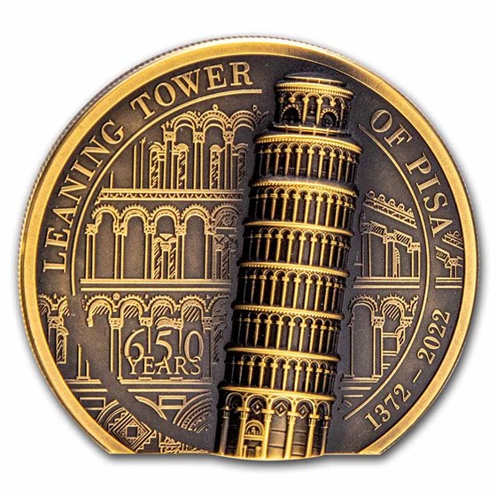 2022 Cook Islands 1 oz Gold Antique Leaning Tower of Pisa 2022 Cook Islands 1 oz Gold Antique Leaning Tower of Pisa