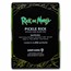 2022 Cook Islands 1 oz Silver $1 Rick and Morty: Pickle Rick Coin