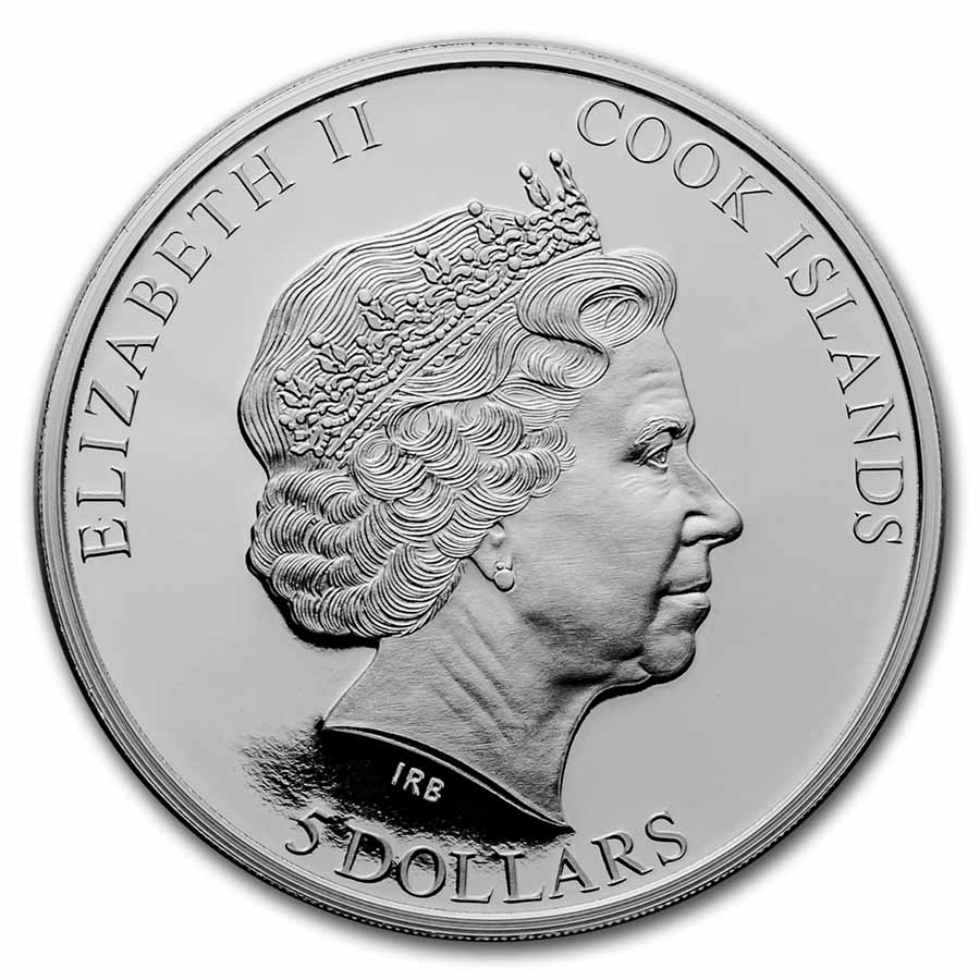 Buy 2022 Cook Islands 1 oz Silver In Memoriam Queen Elizabeth II