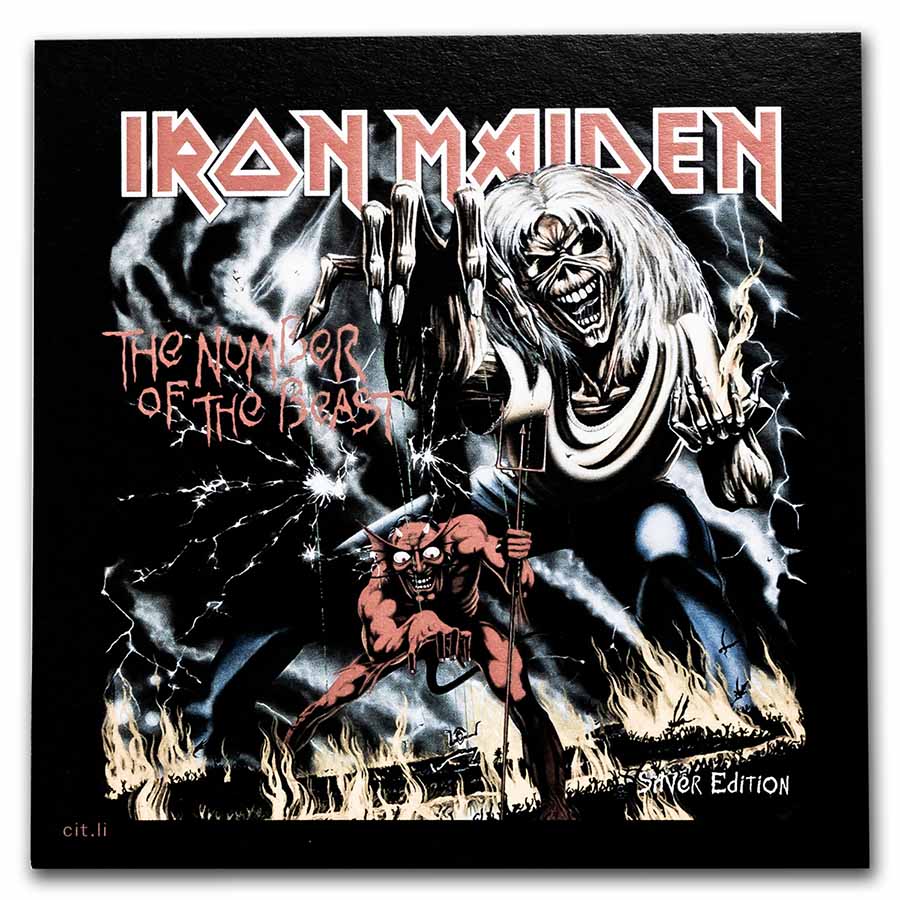 Buy 2022 CK 1 oz Ag Iron Maiden Number of the Beast | APMEX