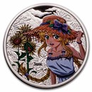 2022 Cook Islands 1 oz Silver Manga Four Seasons; Summer