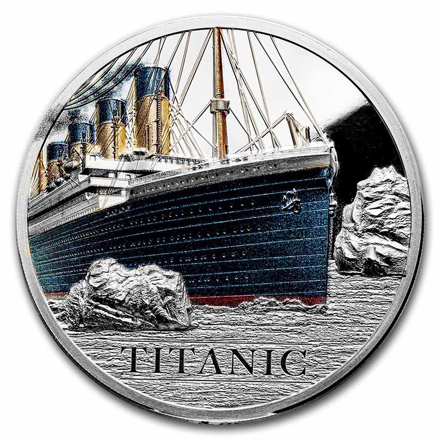 2022 Cook Islands 1 oz Silver Titanic Ultra High Relief Proof