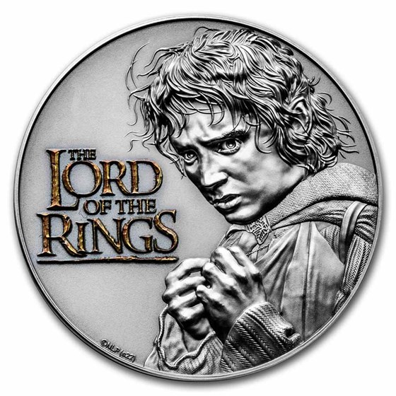 2022 Cook Islands 2 oz Silver Antique The Lord Of The Rings 2022 Cook Islands 2 oz Silver Antique The Lord Of The Rings
