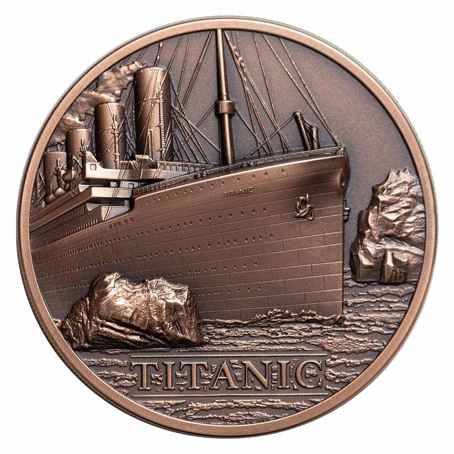 2022 Cook Islands 50 gram Copper Antique Titanic