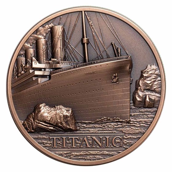 2022 Cook Islands 50 gram Copper Antique Titanic 2022 Cook Islands 50 gram Copper Antique Titanic
