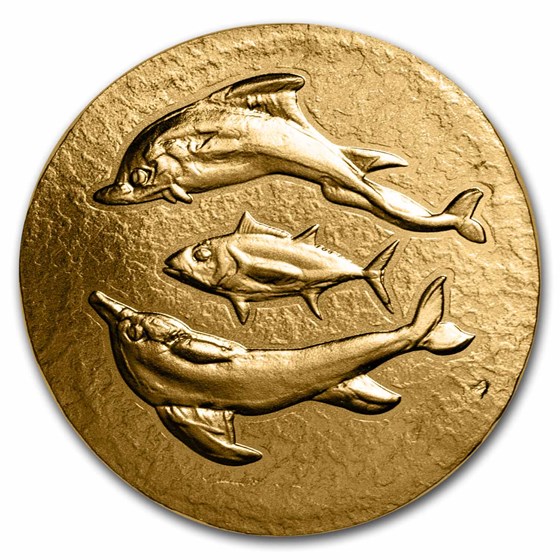 2022 Cook Islands Gold Ancient Greece: Dolphins and Tuna-Cyzicus 2022 Cook Islands Gold Ancient Greece: Dolphins and Tuna-Cyzicus