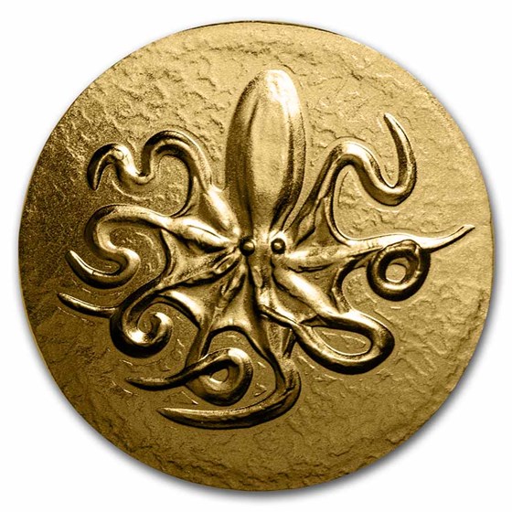 2022 Cook Islands Gold Ancient Greece: Octopus-Syracuse 2022 Cook Islands Gold Ancient Greece: Octopus-Syracuse
