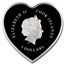 2022 Cook Islands Silver Brilliant Love Heart Shape PF-70 NGC