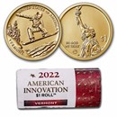 2022-D American Innovation $1 Snowboarding 25-Coin Roll (VT)