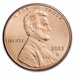 2022-D Lincoln Cent 50-Coin Roll BU