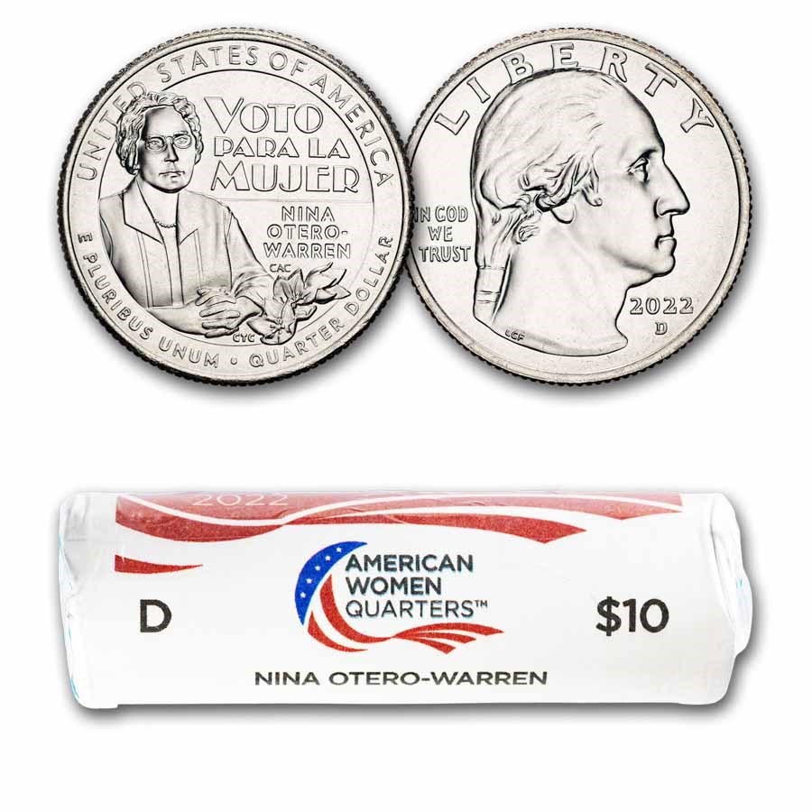 2022-D Nina Otero-Warren American Women Quarter 40-Coin Roll BU