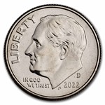 2022-D Roosevelt Dime 50-Coin Roll BU