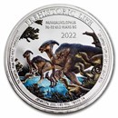 2022 Democratic Rep. of Congo 1 oz Silver Parasaurolophus Color