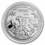 2022 Democratic Rep. of Congo 1 oz Silver Parasaurolophus