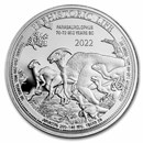 2022 Democratic Rep. of Congo 1 oz Silver Parasaurolophus