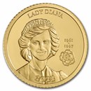 2022 Djibouti 1/2 Gram Gold Lady Diana
