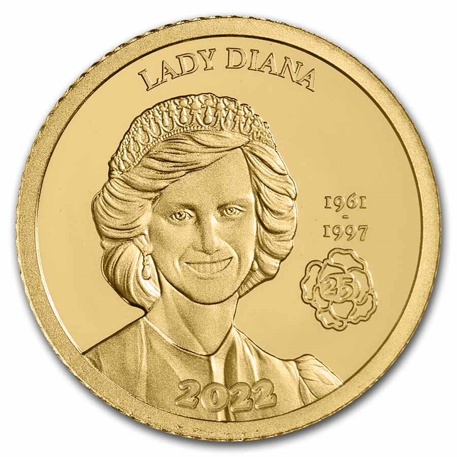 2022 Djibouti 1/2 Gram Gold Lady Diana