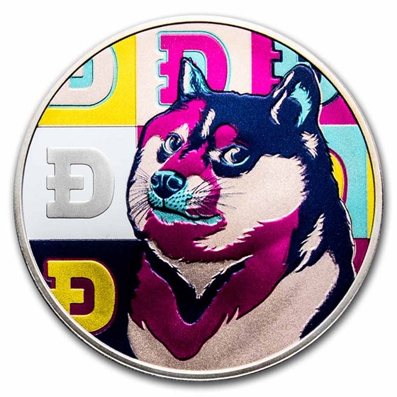 2022 Dogecoin United Crypto States 1 oz Proof Silver Coin 2022 Dogecoin United Crypto States 1 oz Proof Silver Coin