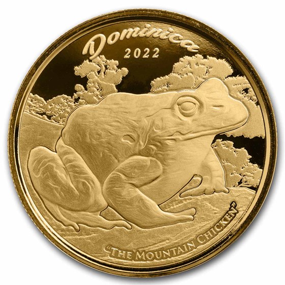 2022 Dominica 1 oz Gold Mountain Chicken BU 2022 Dominica 1 oz Gold Mountain Chicken BU