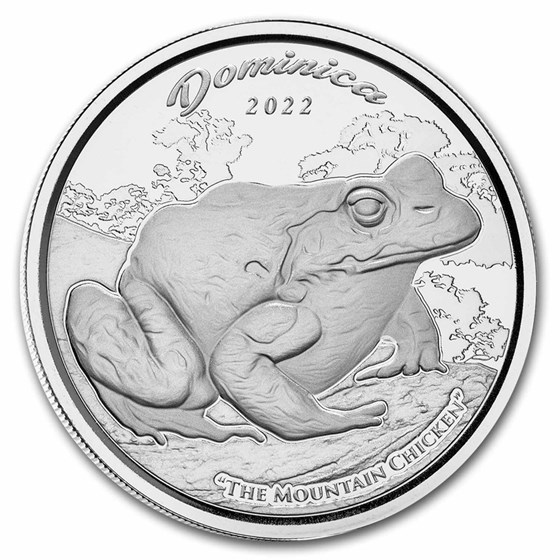 2022 Dominica 1 oz Silver Mountain Chicken BU 2022 Dominica 1 oz Silver Mountain Chicken BU
