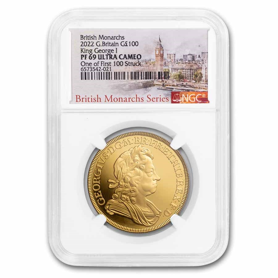 2022 England 1 oz Gold 100 Pounds King George I PF-69 NGC (100)