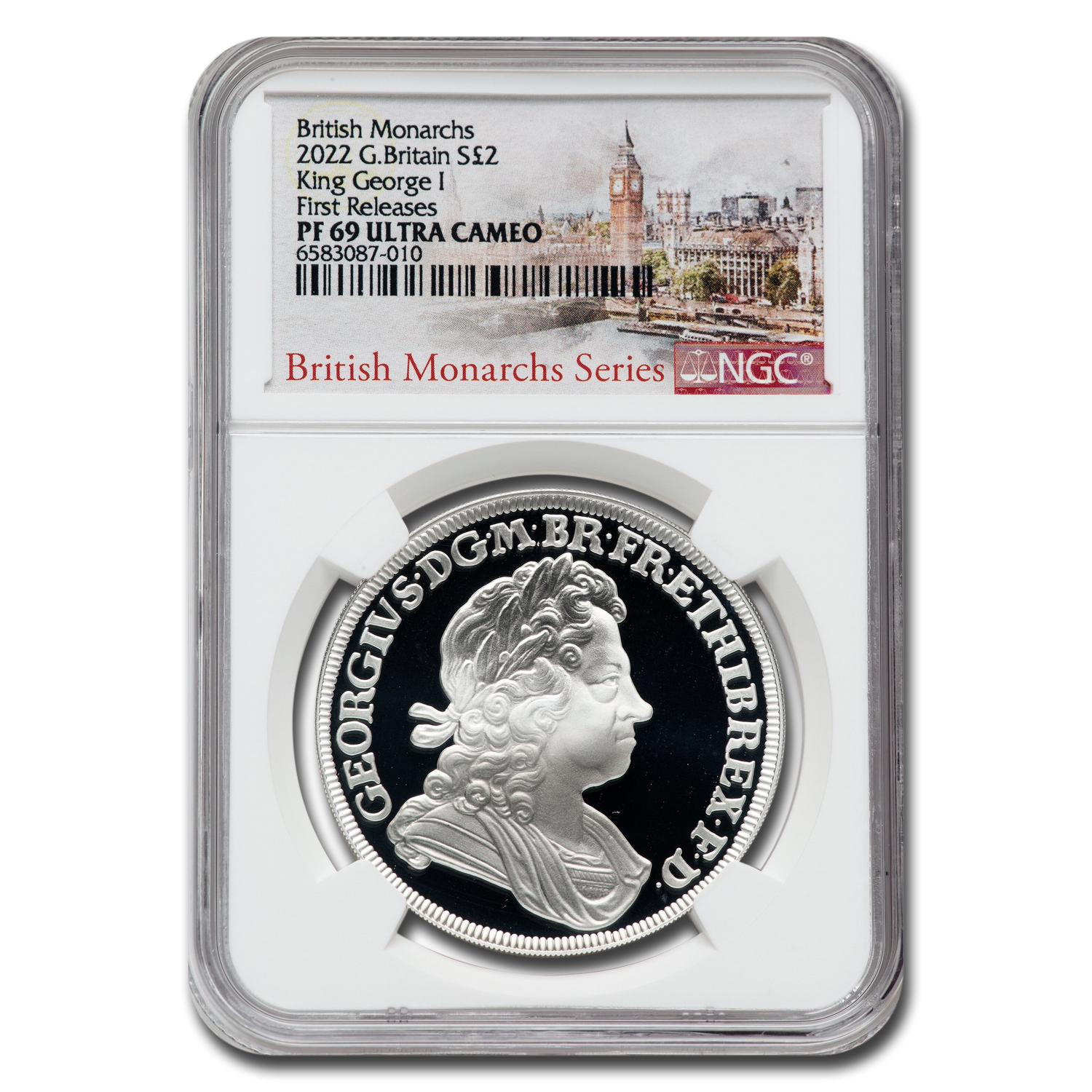 Buy 2022 England 1 oz Silver 2 Pounds George I PF-69 UCAM NGC (FR