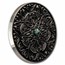 2022 Fiji 3 oz Antique Finish Silver Mandala Art (Art Nouveau)