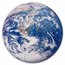 2022 Fiji 3 oz Blue Marble Dome Shaped Silver Colored Proof Coin